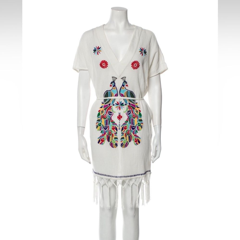Matthew Williamson Dress embroidered with removable tie belt